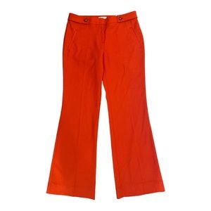 Ann Taylor Loft Red Flare Leg Trouser Size 4